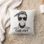 Pop Art Retrô Mulher Fashion Preto e Branco  Kussen (Deken)