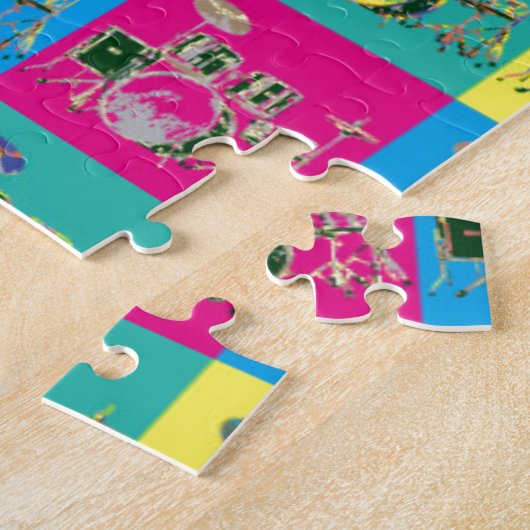 Pop Art Retro Music Drum Legpuzzel (Zijkant)