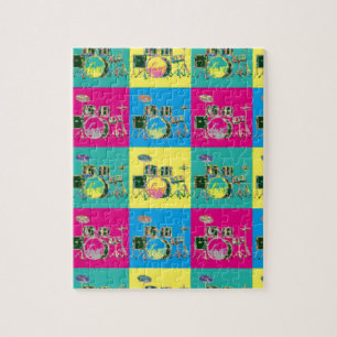 Pop Art Retro Music Drum Legpuzzel
