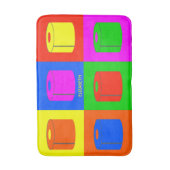 Pop Art Retro Psychedelic Toilet Paper Vibrant Badmat (Voorkant Verticaal)