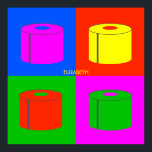 Pop Art Retro Psychedelic Toilet Paper Vibrant Poster<br><div class="desc">Pop Art Retro Psychedelic Toilet Paper Vibrant Colors. Kleurrijk op Art Toilet Paper, om je te laten glimlachen en kalmeren. U kunt het personaliseren of het leeg houden</div>