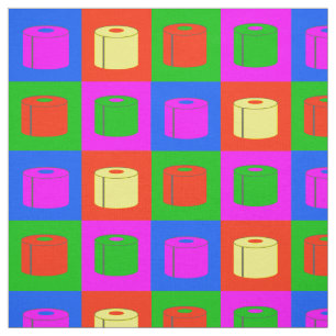 Pop Art Retro Psychedelic Toilet Paper Vibrant Stof