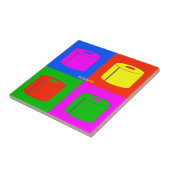 Pop Art Retro Psychedelic Toilet Paper Vibrant Tegeltje (Zijkant)