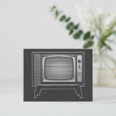 Pop Art Retro Televisie Set Briefkaart (Staand voorkant)