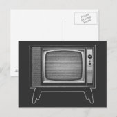 Pop Art Retro Televisie Set Briefkaart (Voorkant / Achterkant)
