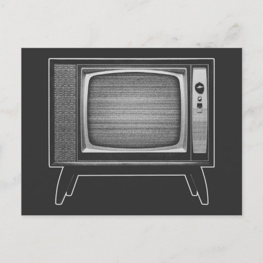 Pop Art Retro Televisie Set Briefkaart (Voorkant)