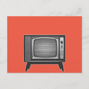 Pop Art Retro Television Set Briefkaart