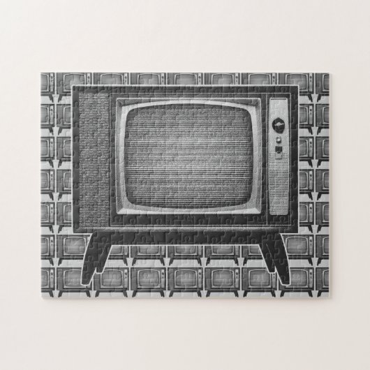 Pop Art Retro Television Set Legpuzzel (Horizontaal)