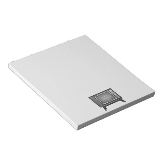 Pop Art Retro Television Set Notitieblok (Schuin)