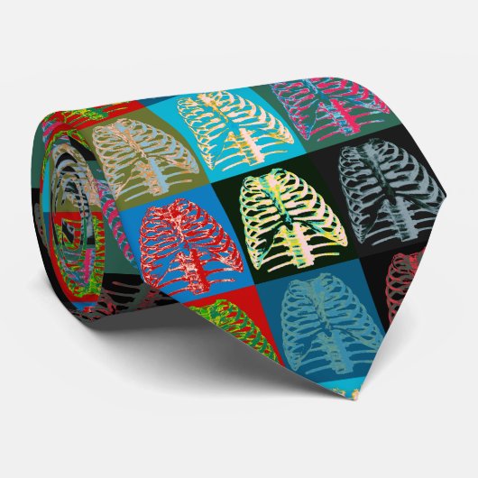 Pop Art Rib Cage Stropdas (Opgerold)