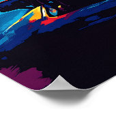 Pop Art Road Trip Sunset Wandkunst – Avontuur Poster (Hoek)