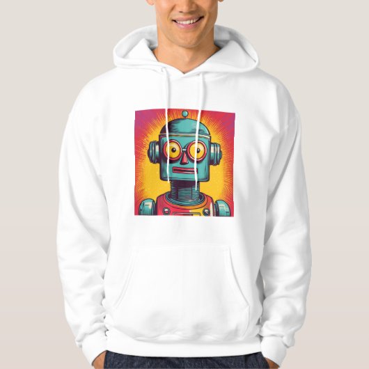 Pop Art Robot Hoodie (Voorkant)