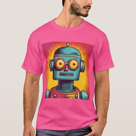 Pop Art Robot T-shirt (Voorkant)