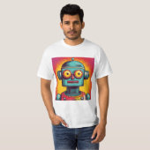 Pop Art Robot T-shirt (Voorkant volledig)