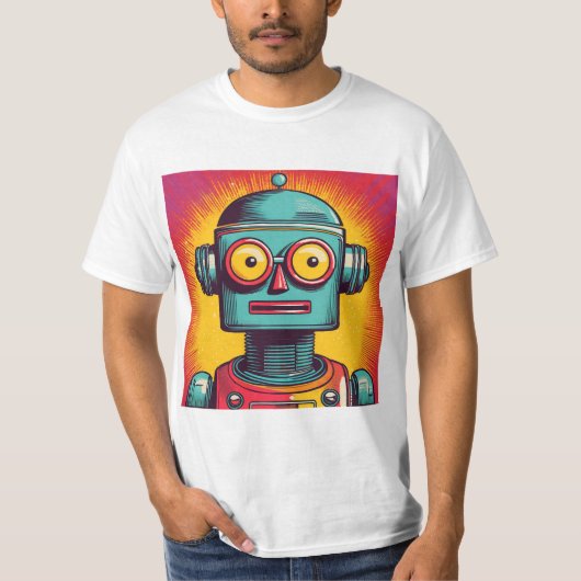 Pop Art Robot T-shirt (Voorkant)