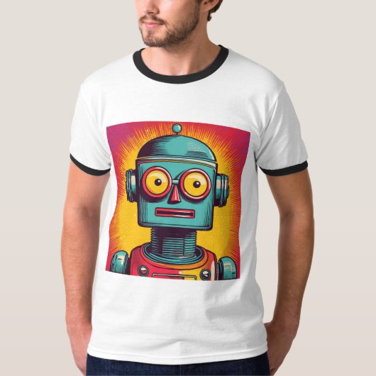Pop Art Robot T-shirt (Voorkant)