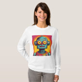 Pop Art Robot T-shirt (Voorkant volledig)