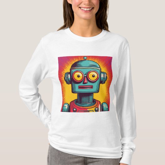 Pop Art Robot T-shirt (Voorkant)