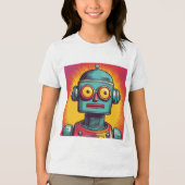 Pop Art Robot Tri-Blend Shirt (Voorkant)
