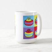 Pop Art Rocks Curling Design Koffiemok (Voorkant rechts)