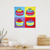 Pop Art Rocks Curling Design Poster (Keuken)