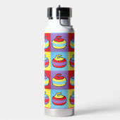 Pop Art Rocks Curling Design Waterfles (Links)
