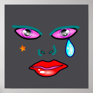 Pop Art Rockstar-Poster drogen Poster