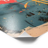 Pop Art Romántico: Ramo de Rosas Foto Afdruk (Hoek)