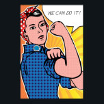 Pop Art Rosie de Riveter die we kunnen doen! Polka Poster<br><div class="desc">Gelukkige verjaardag, Rosie de Riveter! Ter ere van de 70ste verjaardag van J. Howard Miller, hebben we ons de klassieke 'We can do it' opnieuw voorgesteld. poster alsof Roy Lichtenstein het in de jaren '60 schilderde. Deze levendige versie kenmerkt de klassieke stippen van Ben Day die Lichtenstein beroemd maakte in...</div>