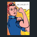 Pop Art Rosie de Riveter die we kunnen doen! Polka Poster<br><div class="desc">Gelukkige verjaardag, Rosie de Riveter! Ter ere van de 70ste verjaardag van J. Howard Miller, hebben we ons de klassieke 'We can do it' opnieuw voorgesteld. poster alsof Roy Lichtenstein het in de jaren '60 schilderde. Deze levendige versie kenmerkt de klassieke stippen van Ben Day die Lichtenstein beroemd maakte in...</div>