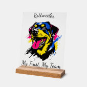  Pop Art Rottweiler Design Acryl Bord (Hoek)