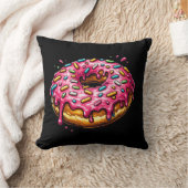 Pop Art Roze Donut Kussen (Deken)
