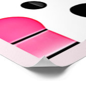 Pop Art Roze Geometrisch Ontwerp Poster (Hoek)