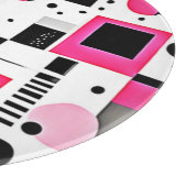 Pop Art Roze Geometrisch Ontwerp Snijplank (Hoek)