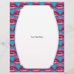 Pop Art roze lips Makeup Flyer