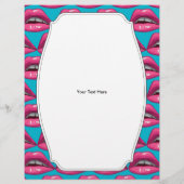 Pop Art roze lips Makeup Flyer (Achterkant)