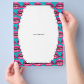 Pop Art roze lips Makeup Flyer (Hand)