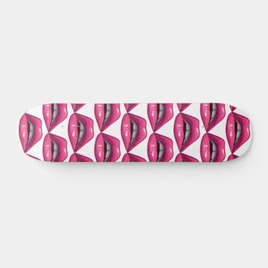 Pop Art roze lips Makeup Skateboard (Horizontaal)
