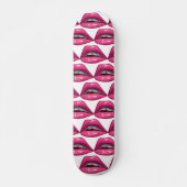 Pop Art roze lips Makeup Skateboard (Voorkant)