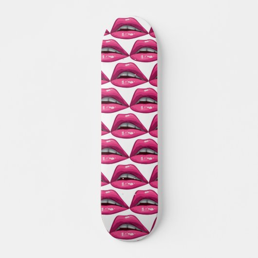 Pop Art roze lips Makeup Skateboard (Voorkant)