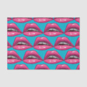 Pop Art roze lips Makeup Tissuepapier (Voorkant)