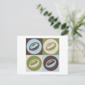 Pop Art Rugby Briefkaart (Staand voorkant)