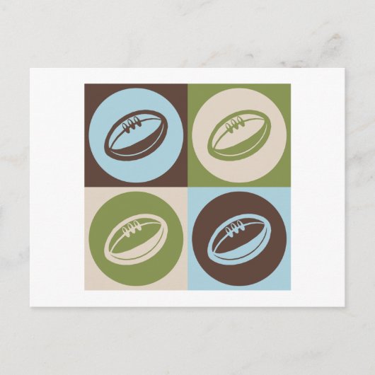 Pop Art Rugby Briefkaart (Voorkant)