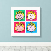 Pop Art Sally | Voorbeeld voor uzelf Canvas Afdruk (Insitu (Houten vloer))