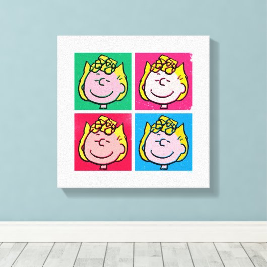 Pop Art Sally | Voorbeeld voor uzelf Canvas Afdruk (Insitu (Houten vloer))