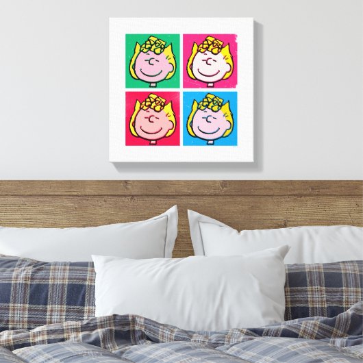 Pop Art Sally | Voorbeeld voor uzelf Canvas Afdruk (Insitu (Slaapkamer))