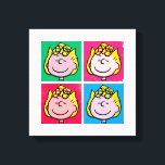 Pop Art Sally | Voorbeeld voor uzelf Canvas Afdruk<br><div class="desc">Kijk eens naar dit superschattige ontwerp met Sally in een leuk pop-kunstpatroon.</div>
