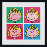Pop Art Sally | Voorbeeld voor uzelf Imitatie Canvas Print<br><div class="desc">Kijk eens naar dit superschattige ontwerp met Sally in een leuk pop-kunstpatroon.</div>