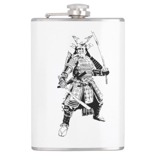 Pop Art Samurai Flask Heupfles (Voorkant)