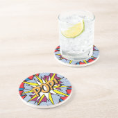 Pop Art Sandstone Onderzetter (Zijkant)